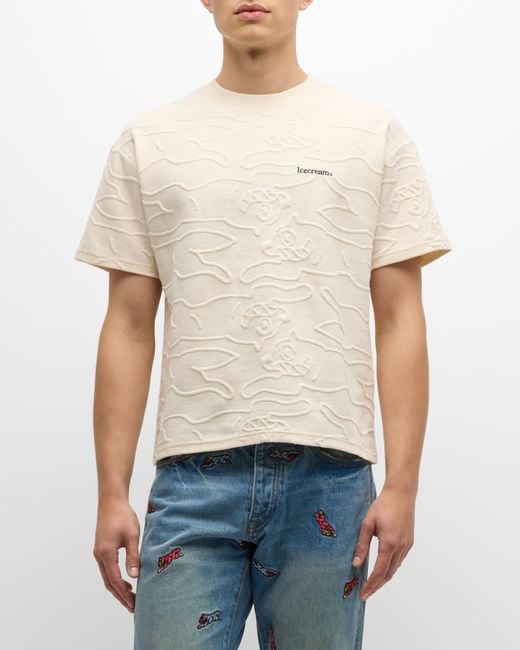 ICECREAM White Blackened Oversize Knit T-Shirt for men