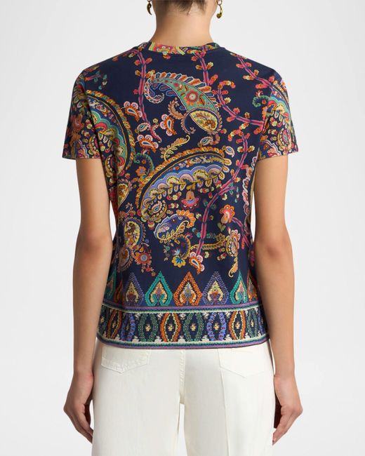 Etro Multicolor Slim Paisley T-Shirt