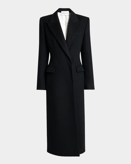 Givenchy Black Wool Double-Breasted Cinched Coat