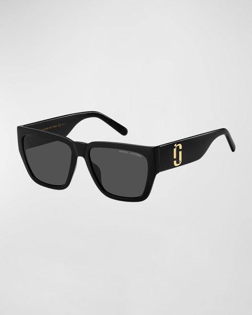 Marc Jacobs Black J Marc Logo Square Plastic Sunglasses