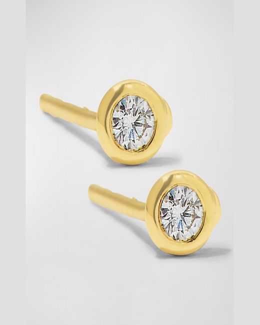 Roberto Coin Metallic 18k Diamond Stud Earrings