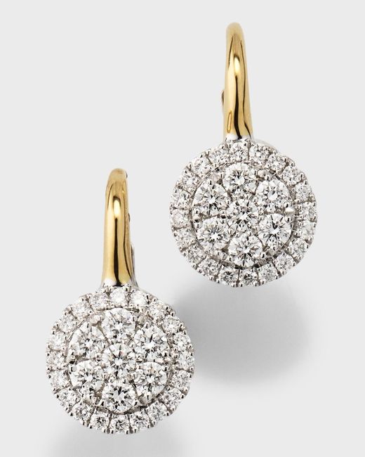 Frederic Sage White Small Round Firenze Ii Diamond Cluster Earrings