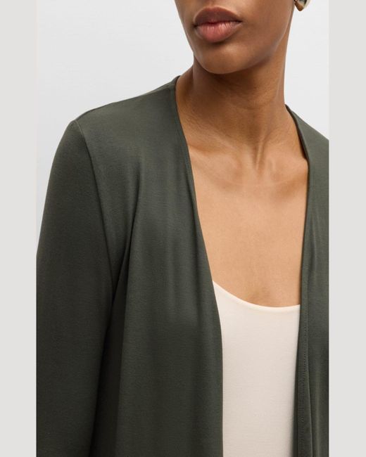 Majestic Filatures Blue Soft Touch Open Cardigan