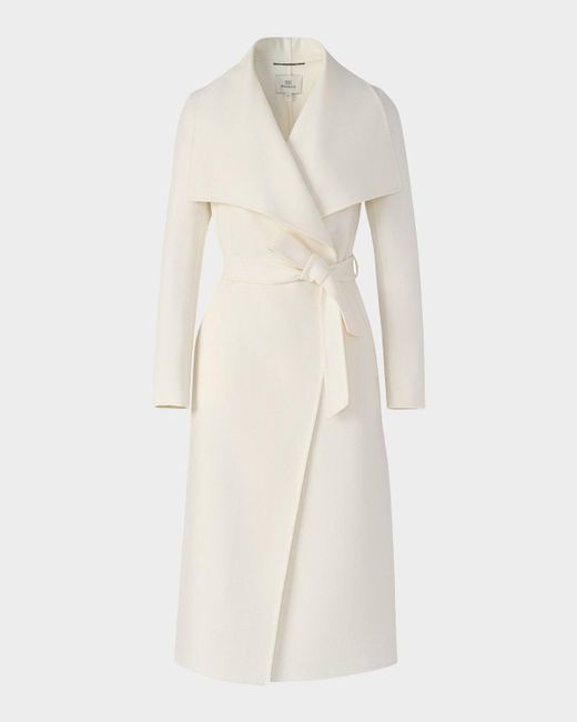 SOIA & KYO Natural Britta-U Wool Wrap Coat