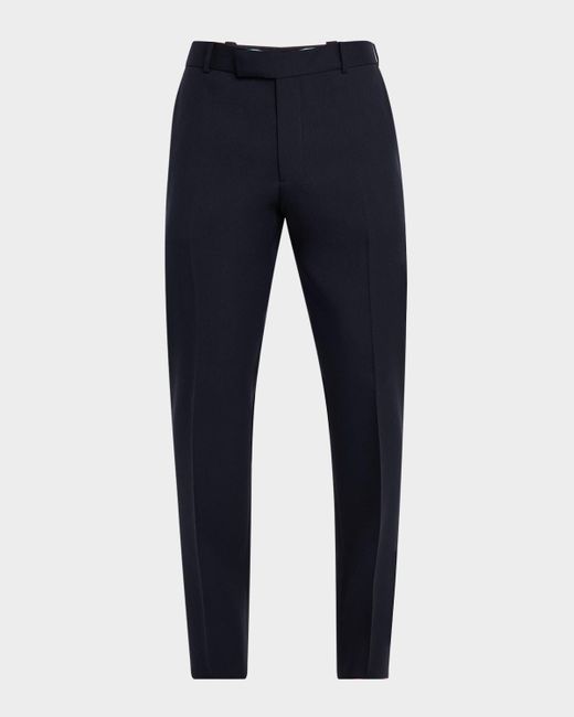 Alexander McQueen Blue Wool Cigarette Trousers for men