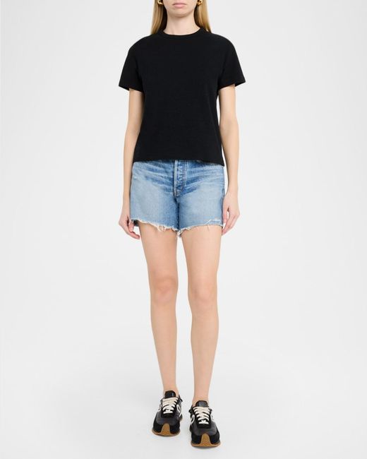 Moussy Black Basic Crewneck Tee