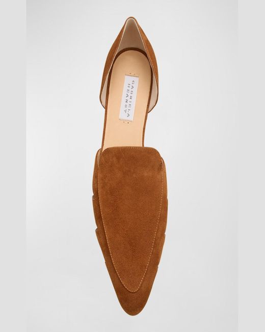 Gabriela Hearst Brown Rory Suede Ballerina Loafers