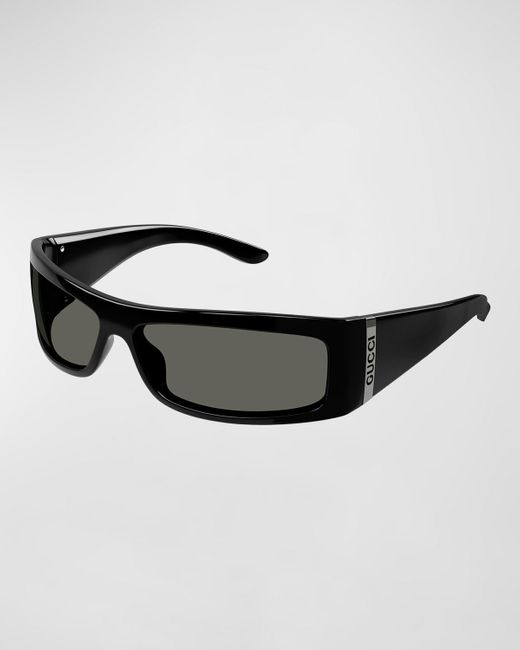 Gucci Black GG1492Sm Plastic Rectangle Sunglasses for men