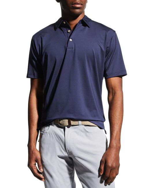 Peter Millar Blue Sean Stretch-Jersey Polo Shirt for men