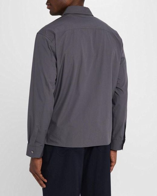 FRAME Blue Apos;S Multi-Pocket Button-Down Shirt for men