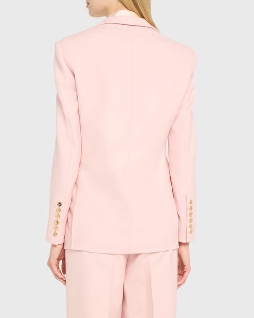 Sergio Hudson Pink Single-Breasted Wool Blazer