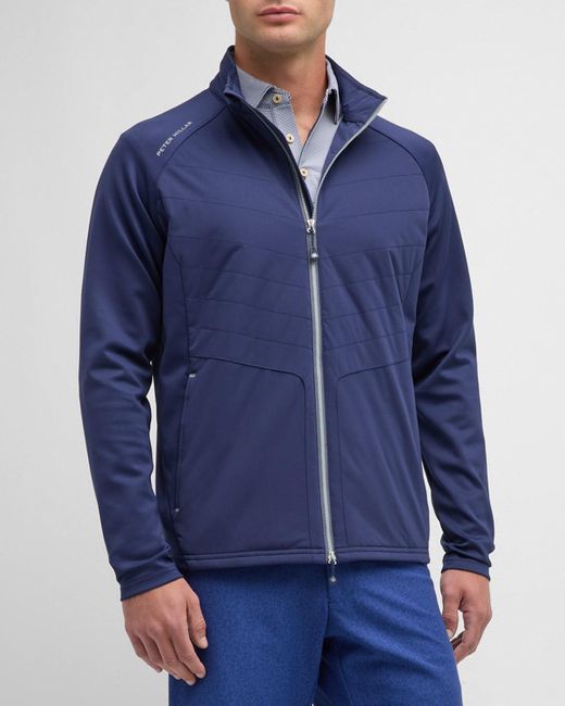 Peter Millar Blue Merge Elite Hybrid Full-zip Jacket for men