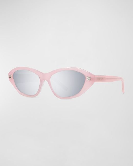 Givenchy Pink 4g Logo Acetate Cat-eye Sunglasses