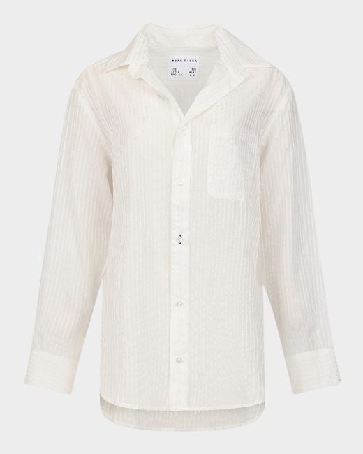 CISSA White The Button-Front Shirt