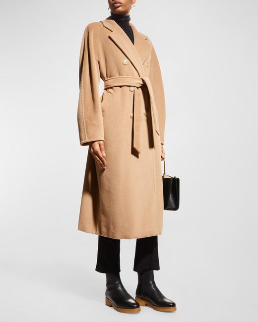 Max Mara Natural Wool-cashmere Double-breasted Madame Coat