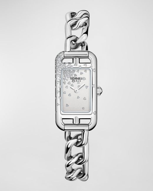 Hermès White Nantucket Watch, Small Model, 29mm
