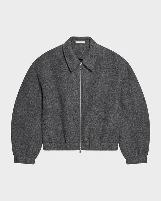 Helmut Lang Gray Apos;S Wool Bonded Full-Zip Bomber Jacket for men