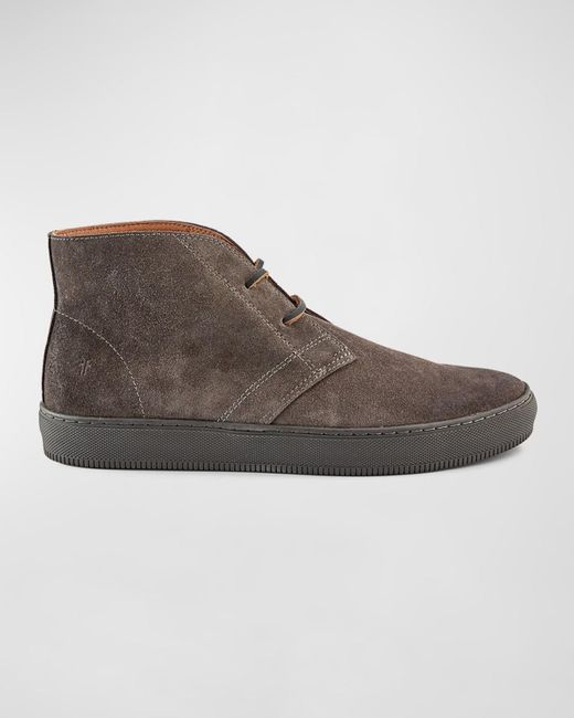 Frye Brown Astor Sneaker-sole Leather Chukka Boots for men