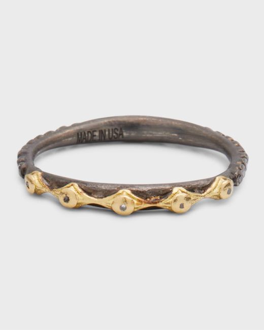 Armenta Brown Old World Multi-crivelli Stacking Ring