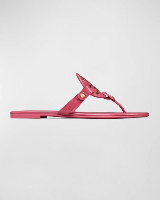 Tory Burch Pink Miller Patent Leather Sandals