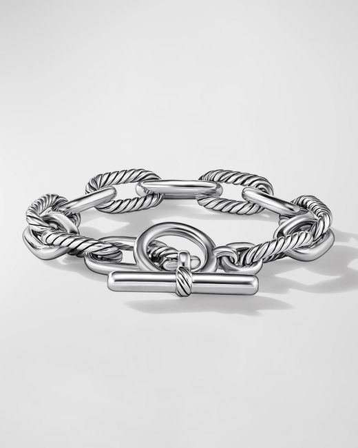 David Yurman Metallic Dy Madison Toggle Chain Bracelet In Silver, 11mm