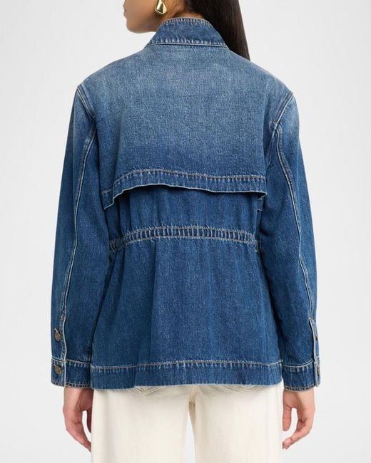 Veronica Beard Blue Truman Denim Anorak Jacket