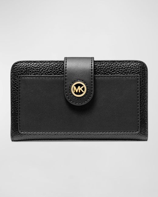 MICHAEL Michael Kors Black Mk Charm Bifold Pocket Wallet
