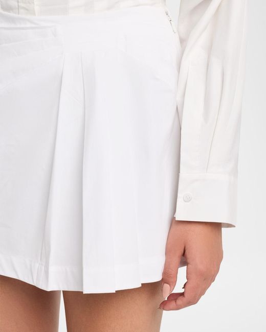 Jonathan Simkhai White Devlin Poplin Mini Skirt