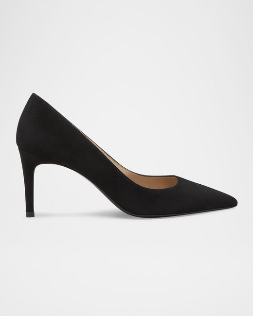 Stuart Weitzman Black Stuart Suede Stiletto Pumps