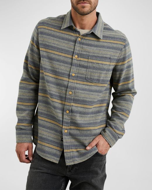 Rails Gray Runson Striped Button-down Shirt for men