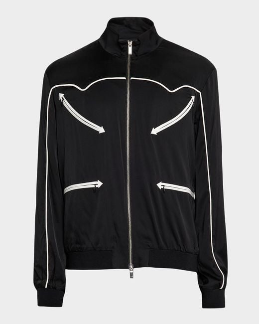 Monfrere Black Walker Noir Zip-Pocket Bomber Jacket for men