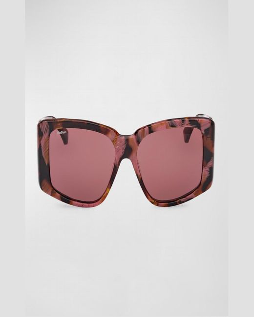Max Mara Pink Glimpse Acetate Butterfly Sunglasses