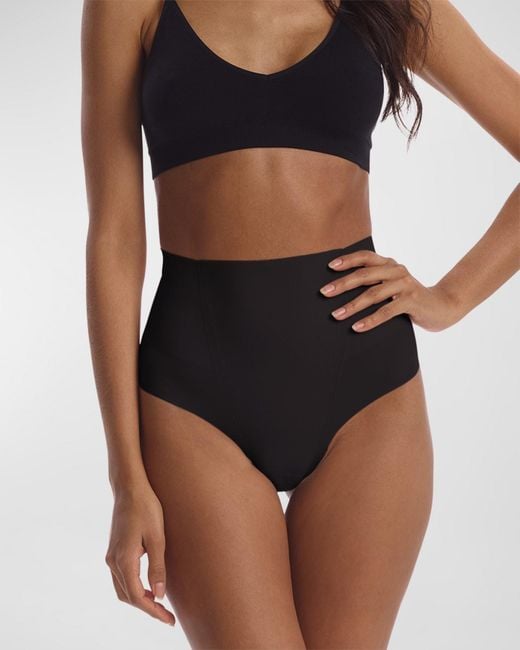 Commando Black High-rise Zone Smoothing Thong