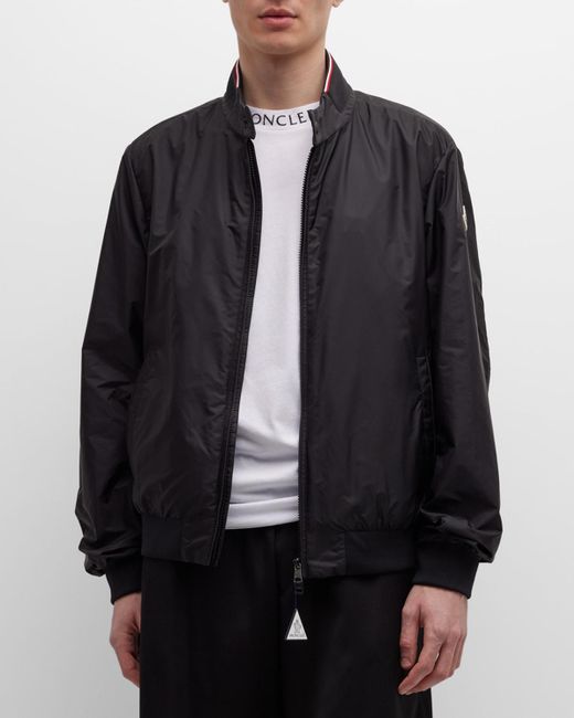 Moncler Black Reppe Nylon Zip Jacket for men