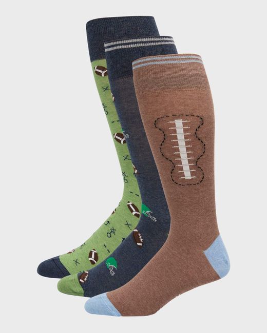 Neiman Marcus Green 3-pack Football Socks for men