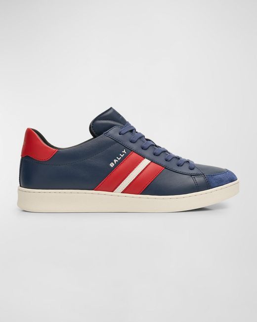 Bally Blue Low-top Leather Tennis Sneakers for men