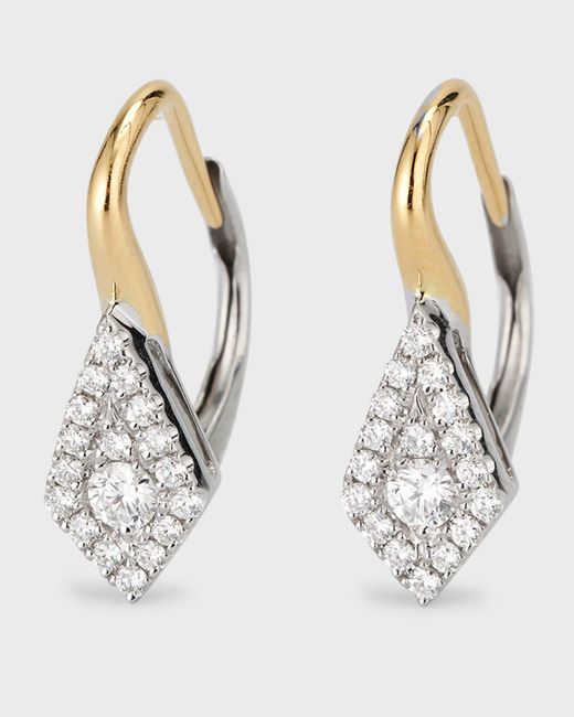 Frederic Sage Metallic 18k Small Firenze Ii Kite-shaped Diamond Earrings