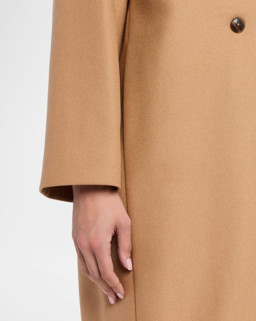 Herno Natural Double-Breasted Wool Coat
