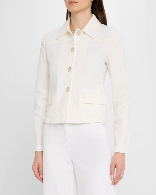 Emporio Armani Natural Button-Down Denim Jacket