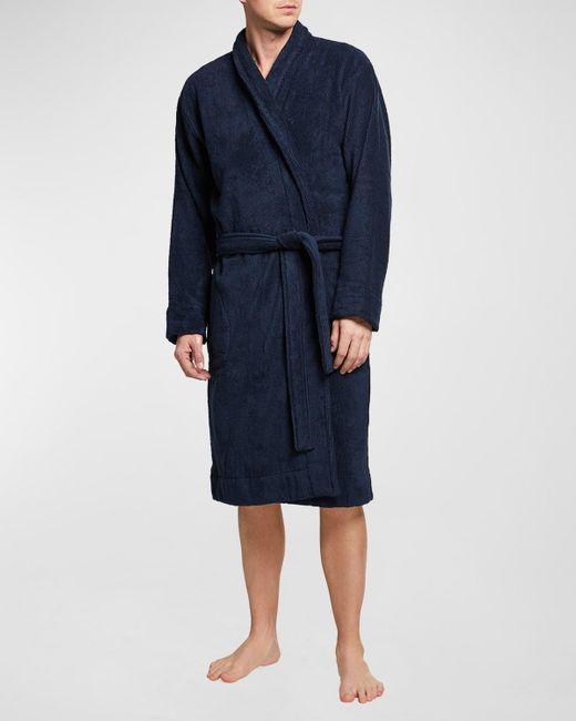 Ugg Blue Turner Solid Cotton Robe for men