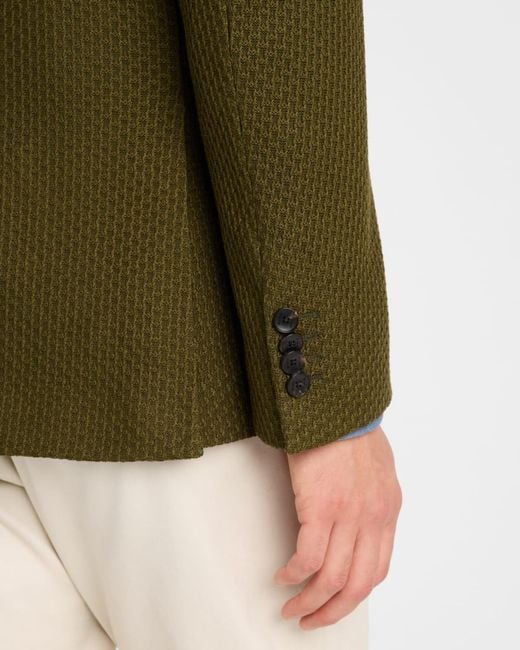 Etro Green Apos;S Basic Textured Blazer for men