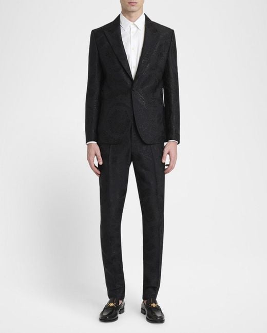 Versace Black Apos;S Jacquard Evening Jacket for men