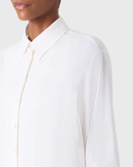 Akris Red Colorblock Patchwork Button-Down Blouse
