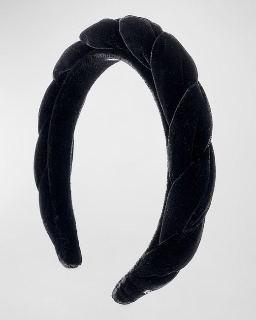 Alexandre De Paris Blue Twisted Velvet Headband