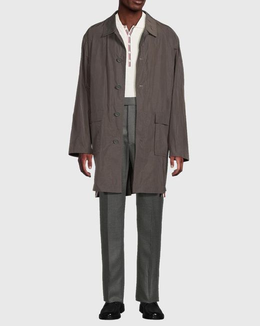 Thom Browne Gray Apos;S Packable Smock Overcoat for men