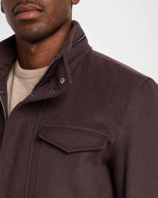 Herno Brown Apos;S Virgin Wool-Cashmere Jacket for men