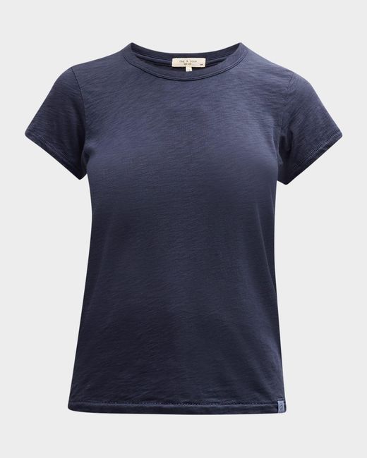 Rag & Bone Blue Slub Crewneck Tee