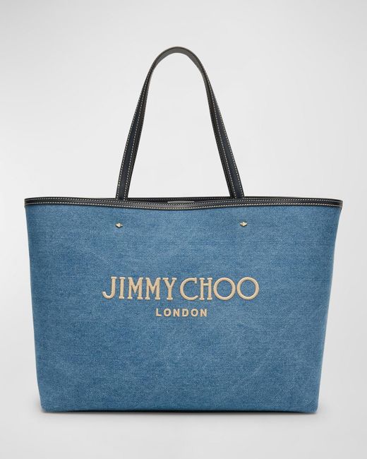 Jimmy Choo Blue Marli Tote Bag