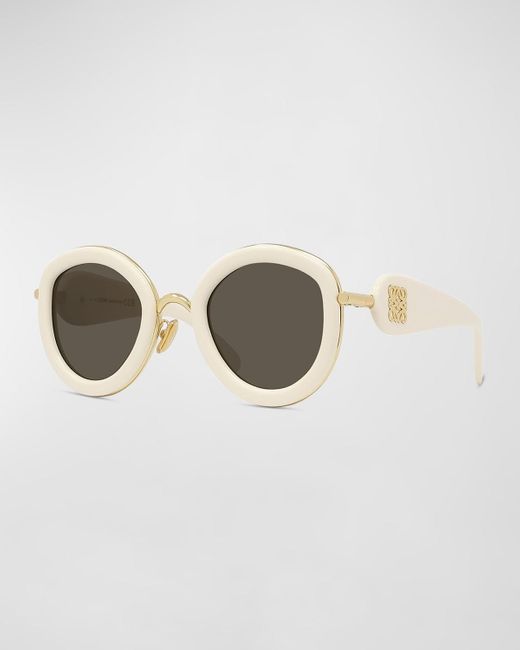 Loewe Multicolor Anagram Acetate Round Sunglasses for men