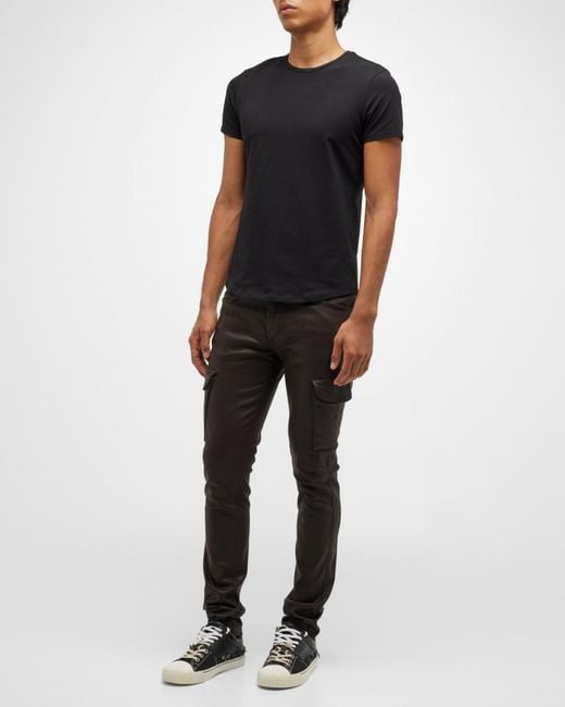 Monfrere Black Apos;S Dann Solid Crew T-Shirt for men